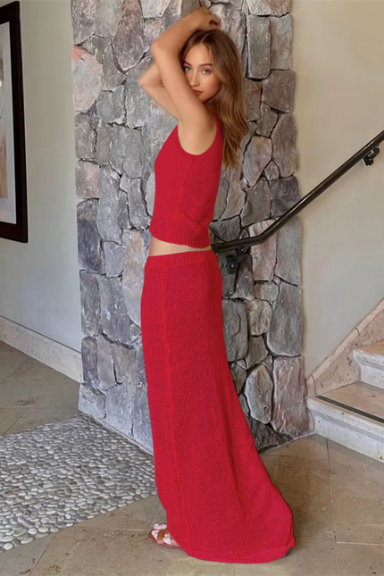 See-throug model half top + rok