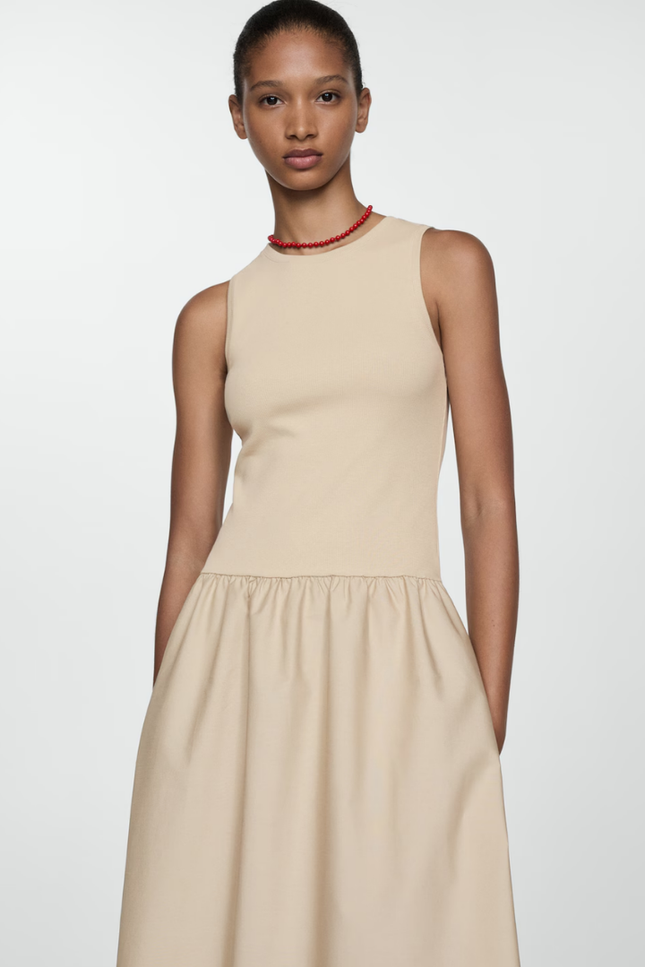 Elegante lange sleeveless jurk