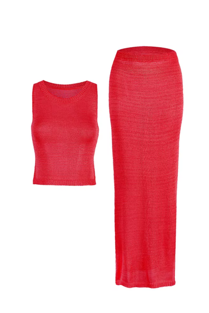 See-throug model half top + rok
