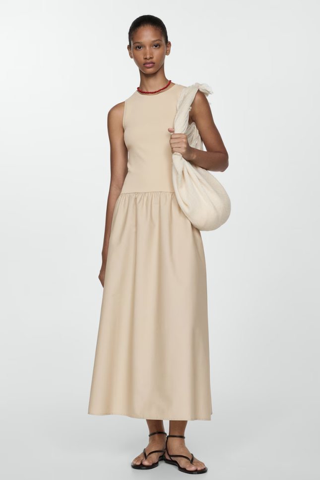 Elegante lange sleeveless jurk