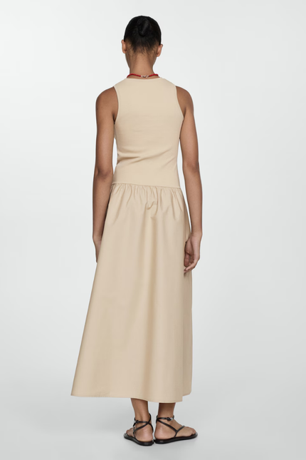Elegante lange sleeveless jurk