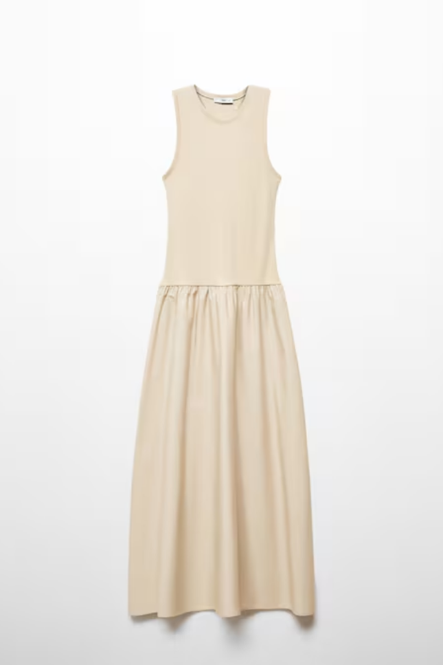 Elegante lange sleeveless jurk