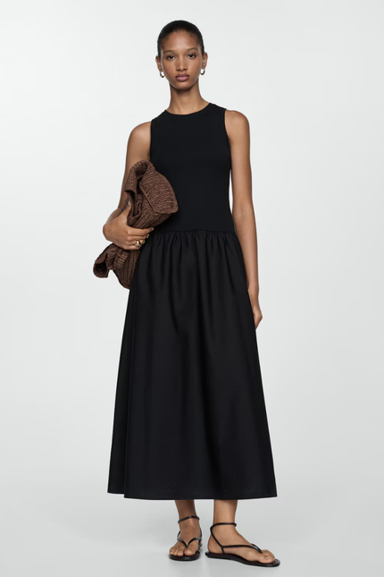 Elegante lange sleeveless jurk