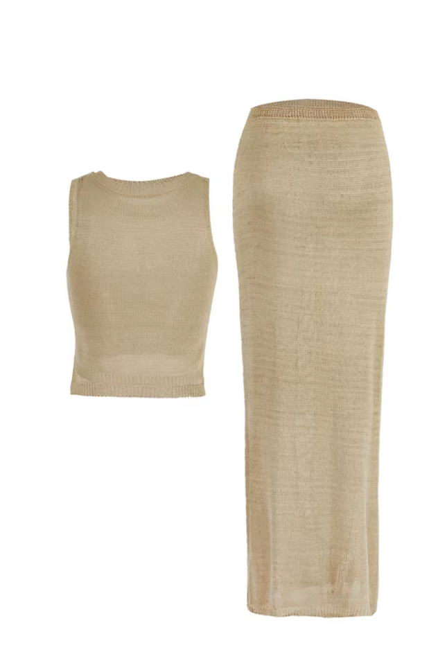 See-throug model half top + rok