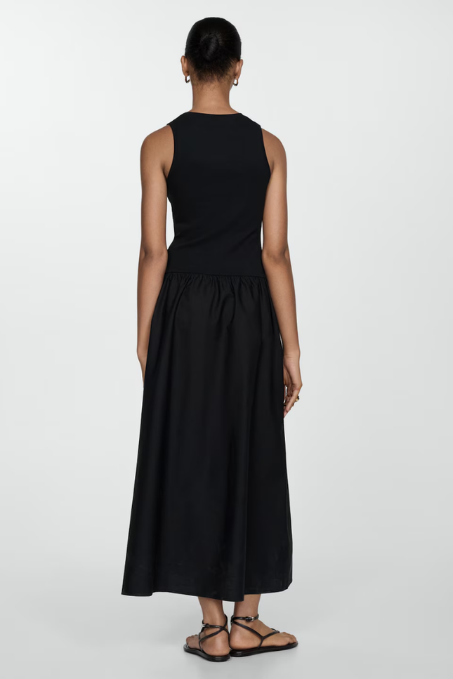 Elegante lange sleeveless jurk
