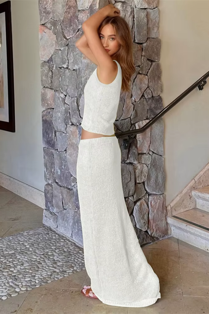 See-throug model half top + rok