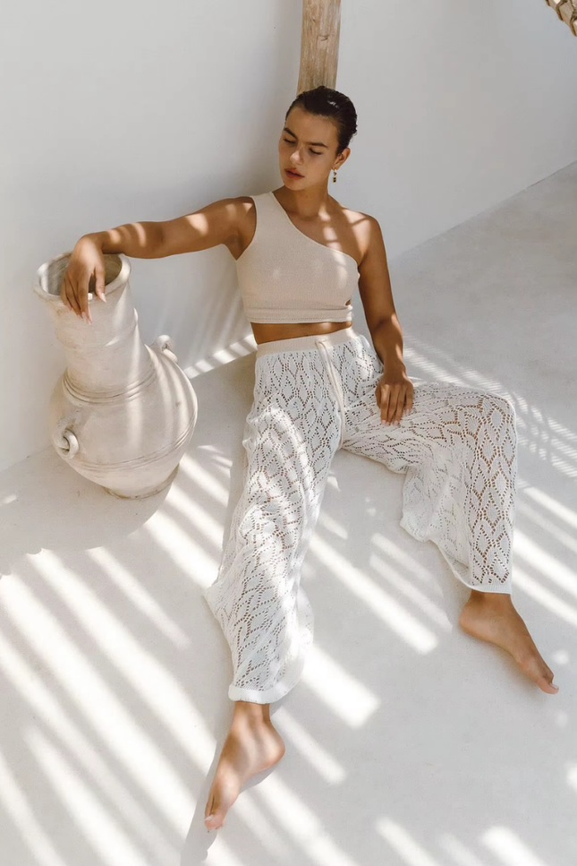 Chic hollow out knitted broek