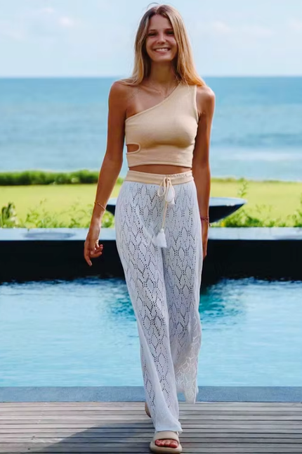 Chic hollow out knitted broek