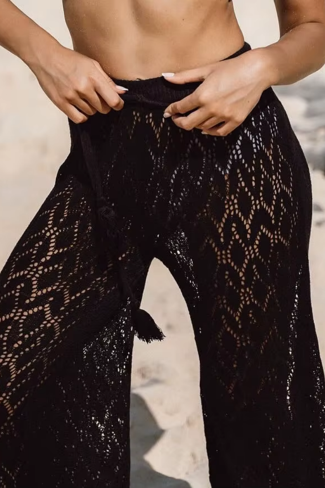 Chic hollow out knitted broek