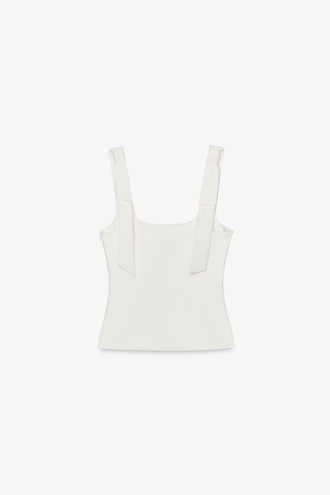 Bow style slip tank top