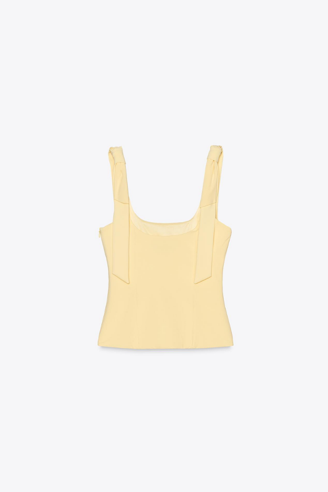 Bow style slip tank top
