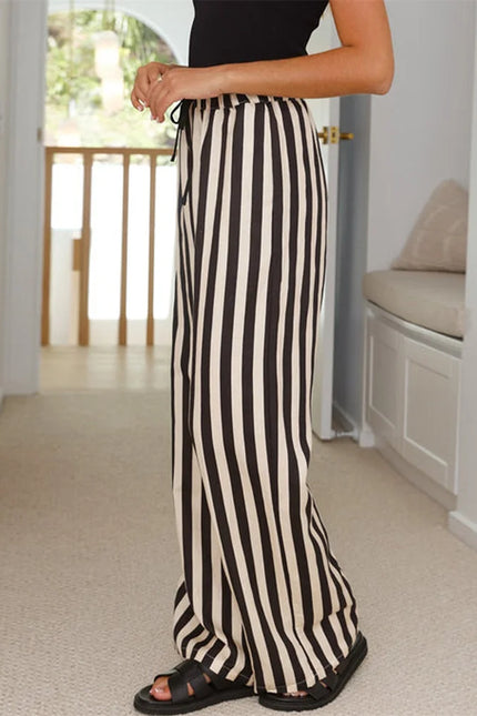 Baddy gestreept model waistband broek