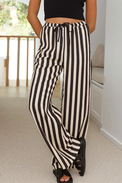 Baddy gestreept model waistband broek